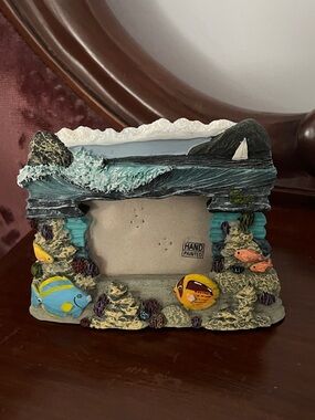 Vintage 1994 Figi Graphics 3D Tropical Fish Picture Frame - Hand Painted